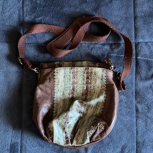 The SAK Leather Bag Brown Green